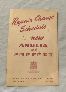 1955 BOOKLET - REPAIR CHARGE SCHEDULE  FOR ANGLIA & PREFECT - Picture 1 of 1