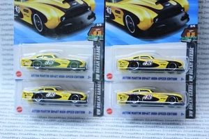2025 Hot Wheels LOT OF 4 yellow ASTON MARTIN DB4GT High-Speed Edition FREE SHIP - Picture 1 of 9