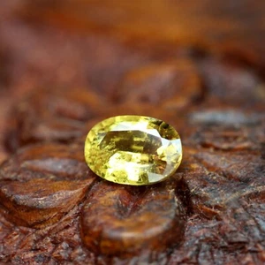 Certified Natural Unheated Yellow Sapphire 0.72ct SI Clarity Madagascar Oval - Picture 1 of 4