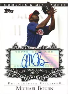 A9392- 2007 Topps Moments and Milestones Rookie Autographs #MB Michael Bourn - Picture 1 of 2