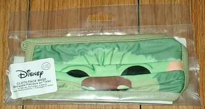 Disney Baby Yoda The Child Mandalorian Star Wars Cloth Face Mask Large L - Image 1 of 3