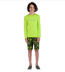 NEW Spyder Youth 2-piece Long Sleeve Swim Set, Green