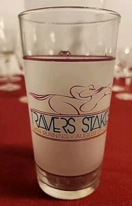 Travers Stakes Frosted Tumbler Glass, 124th Running, August 21, 1993, NYRA Stamp - Picture 1 of 4