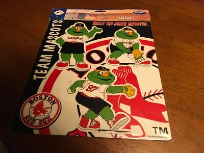 Талисманы команды Red Sox Уолли Зеленый Монстр, Магниты 2007 Никогда не Открываются. - Изображение 1 из 2