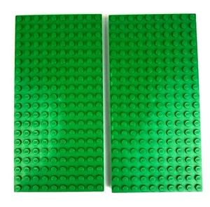 Lego Base Plate 10 x 20 Studs Green Platform Soccer Field (x2) - Picture 1 of 3