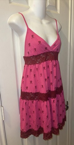 UNDERCOVER ABITO VICTORIA'S SECRET ROSA collo a V cravatta da notte copri nuoto taglia M