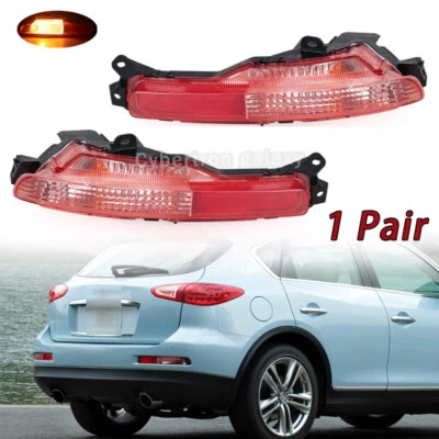 Luz antiniebla reflectora parachoques trasero para Infiniti EX35 EX37 QX50 QX80 2 piezas Foto 1 de 4