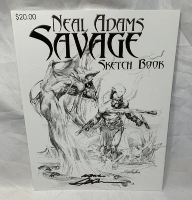 Neal Adams Signed Savage Sketch Book Rare Signed Neal Adams Continuty Studios - Image 1 of 2