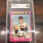 1975 Topps Nolan Ryan California Angels Hof Baseball Card 500 Graded Sgc 4 Nice
