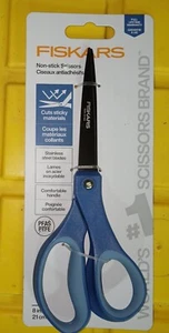 Fiskars 8 in 21 cm Straight Blue Performance Scissors Comfort Handle Non-Stick - Picture 1 of 2