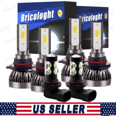 Белая светодиодная фара + противотуманные фары для 2003-2006 Chevy Silverado 1500 2500 3500 HD - Изображение 1 из 4