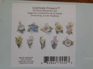 Lenox CELEBRAR FLORES (#882637) Mini Adornos Miniatura 10 piezas - Nuevo - Imagen 1 de 3