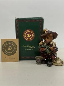 Boyds Bears De Colección Bearstone Elliot... El Héroe #2280 Bombero y bebé 1993 - Imagen 1 de 8