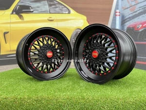 4x18 Zoll 5x120/5x112 RS Style Deep Dish Black Felgen: Passend für Mercedes E S - Bild 1 von 19