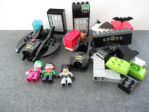 Lego Duplo Lot Batmobile Vehicles Blocks Batman Figures Robin Joker - Picture 1 of 9