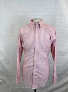 Brooks Brothers Men's Pink & Blue Striped Cotton Dress Shirt 16 - 4/5 $138 - Picture 1 of 8