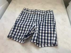 Jacadi Boys Shorts Size 6 Navy Gingham EUC - Picture 1 of 8