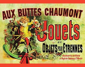 Stampa o tela - "Amici" - Aux Buttes Chaumont-Jouete di Jules Chéret - Foto 1 di 1