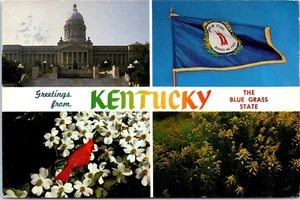 Greetings from Kentucky the Blue Grass State Multiview Postcard - Picture 1 of 2