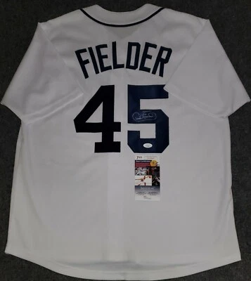 DETROIT TIGERS CECIL FIELDER AUTOGRAPHED SIGNED JERSEY JSA COA    - Image 1 of 3