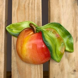 BASSANO KERAMIK APFEL 13 CM WANDDEKORATION- AUS ITALIEN NEU - Bild 1 von 5