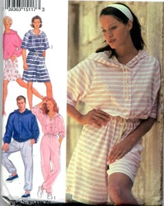 Uncut Sewing Pattern Ladies Mens Knit Jumpsuit Romper Top pants Shorts 30-48 - Picture 1 of 2