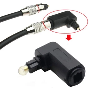 90 Degree Digital Optical Audio Cable Adapter Male to Female Right Angle Toslink - Picture 1 of 6