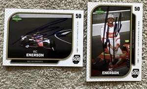RC ENERSON SIGNED 2 CARD Set Autograph 2024 Parkside Indycar - Picture 1 of 5