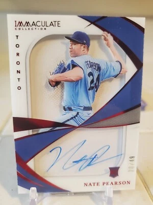 Tarjeta de radiocontrol automática Panini Immaculate Signatures 2021/49 NATE PEARSON #SS-NP novato SP Foto 1 de 2