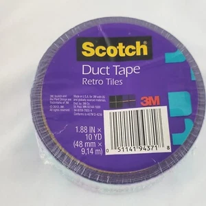 Scotch Pattern Duct Tape 1.88 Inch X 10 Yards (48mm × 9,14m) Retro Tiles - Picture 1 of 5