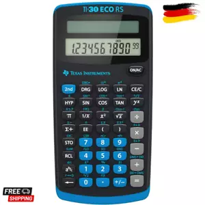 Texas Instruments TI 30 ECO RS Taschenrechner 10-stellige Display, solarbetrieb - Bild 1 von 6