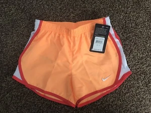 NWT NIKE Dri-Fit Ragazze Sz 6X Foderato Atletico Running Pantaloncini ARANCIONE CREMA MSRP $25 - Foto 1 di 7