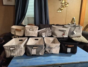 Mainstays Natural Canvas Storage Basket with Handles Multifunctional Durable - Picture 1 of 11