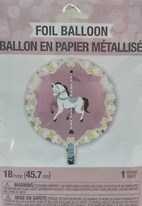 Carousel metallic foil balloon 18in - Picture 1 of 2