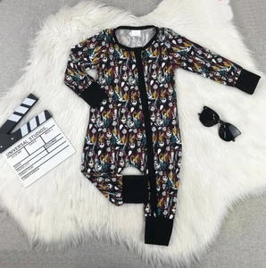 NEW Jack Skellington Christmas Baby Boy Girls Bamboo Romper Jumpsuit Sleeper - Picture 1 of 1