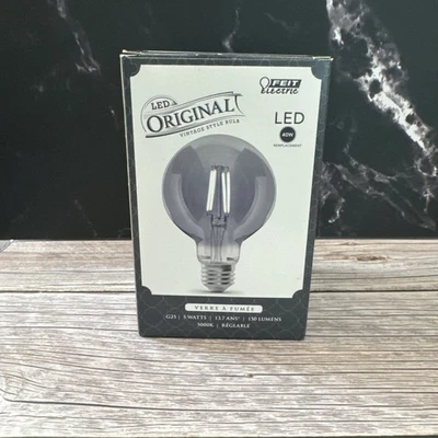 Feit Electric LED Vintage Style Bulb G25 Smoked Glass 40W Replacement - Image 1 of 4