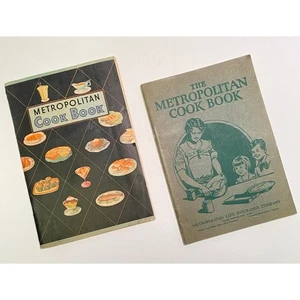 2 Metropolitan Cookbooks Life Insurance Vintage Circa 1930s Recipe Booklets 64 p - Foto 1 di 13