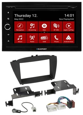Blaupunkt MP3 DVD Bluetooth DAB 2DIN USB Autoradio für Hyundai ix35 (ab 2013) - Bild 1 von 4
