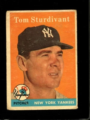 1958 TOPPS #127 TOM STURDIVANT FAIR YANKEES *NY0650 - Image 1 of 2