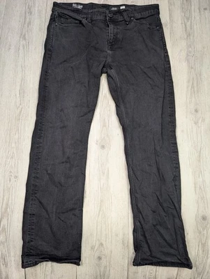Volcom Solver Modern Straight Men's Denim Jeans W36 Washed Charcoal Black - Image 1 of 4