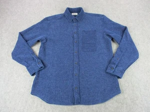Taylor Stitch Shirt Mens XL Blue Jack Rinsed Indigo Waffle Knit Organic Cotton - Picture 1 of 11