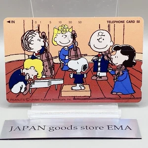 Snoopy Peanuts Orchestra Charlie Brown Lucy Linus Telephone Card Japan Vintage - Picture 1 of 10
