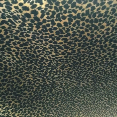 Leopard fabric, brown/black. Medium weight. - Image 1 of 2