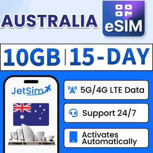 Australia eSIM - 10GB High-Speed, 15 Day-Travel eSIM - Picture 1 of 6