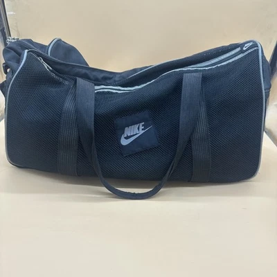 Vintage Nike Duffel Bag Gray Swoosh Logo Run Gym Travel Sports - Image 1 of 4