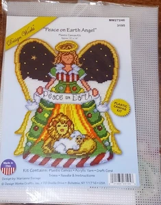 Peace On Earth Christmas Angel Plastic Canvas Kit Design Works NEW Sealed - Picture 1 of 2