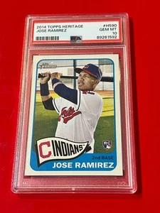 2014 Topps Heritage Jose Ramirez Rookie #H590 PSA 10 Gem Mint Guardians 1592 - Bild 1 von 2
