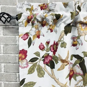 MYRU Flowers Birds Retro Curtain Valance for 54"W x 18"L (Pack of 2), - Picture 1 of 5