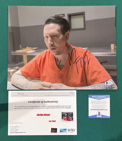 Marilyn Manson Signed Sons Of Anarchy 11x14 Beckett Certified Autograph #C39461 Cover