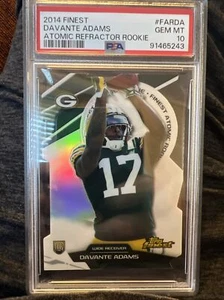 2014 DAVANTE ADAMS FINEST ATOMIC DIE CUT REFRACTOR ROOKIE #150 PSA 10 POP 5 - Imagen 1 de 2